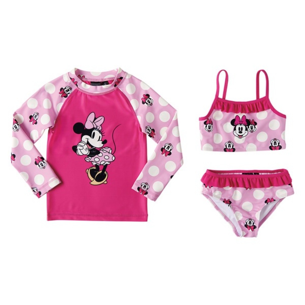 Disney Swimsuit Set & bucket hat Minnie